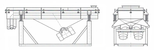 DZSF直線振動(dòng)篩外形簡(jiǎn)圖-河南振江機(jī)械